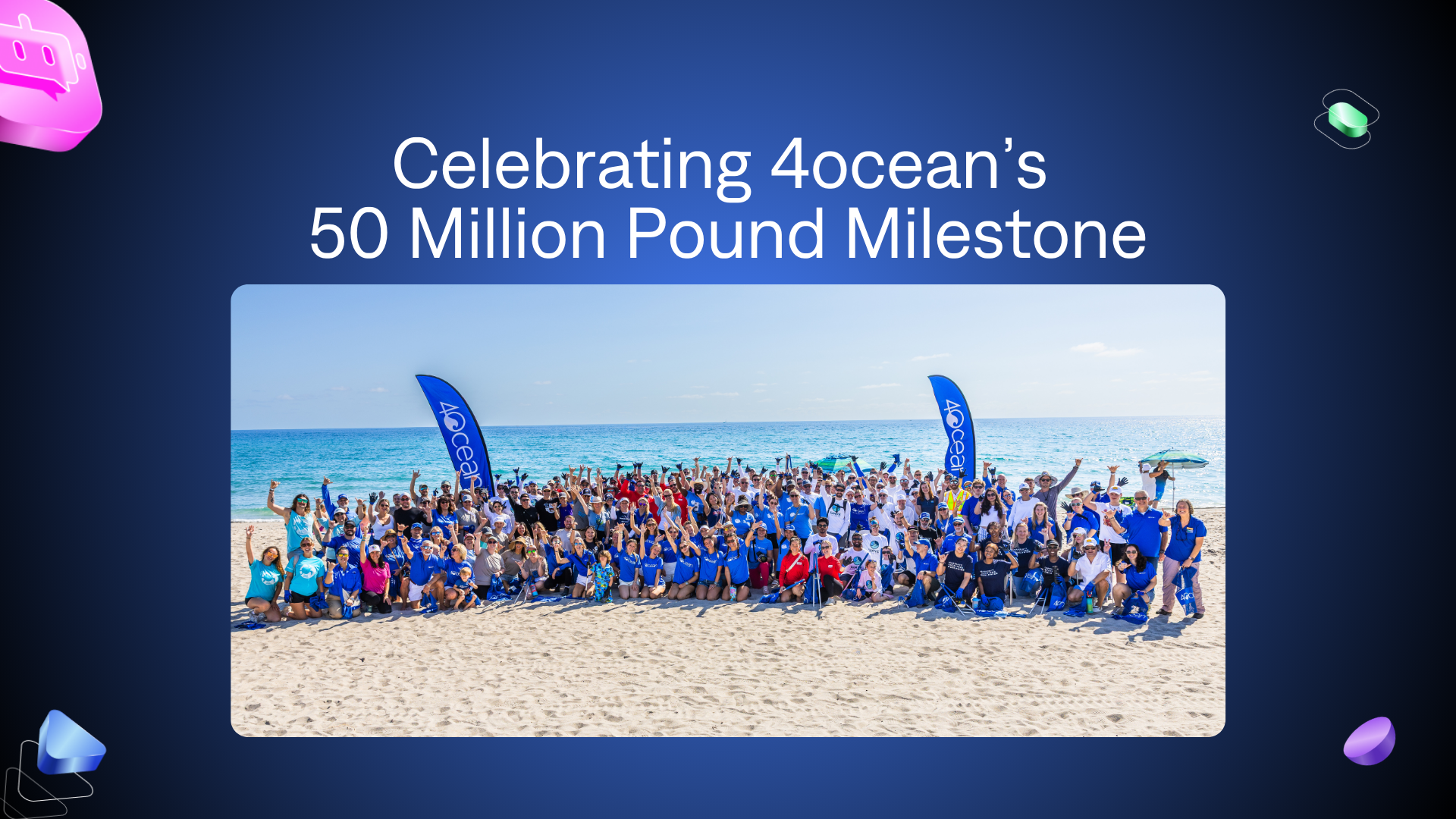 Eightpoint and Wave Browser Celebrate 4ocean Milestone of 50 Million Pounds of Ocean Trash Removed